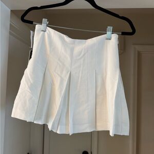 Babaton Satin White Skirt